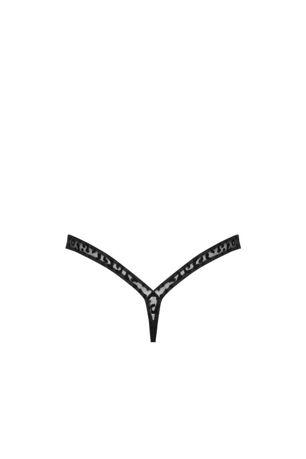 Leoparden-Netz-String mit sinnlicher Transparenz | P011 | Noir Handmade