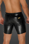 Herren Shorts im Schlangen Wetlook mit Knopf und Reißverschluss | Noir Handmade Men