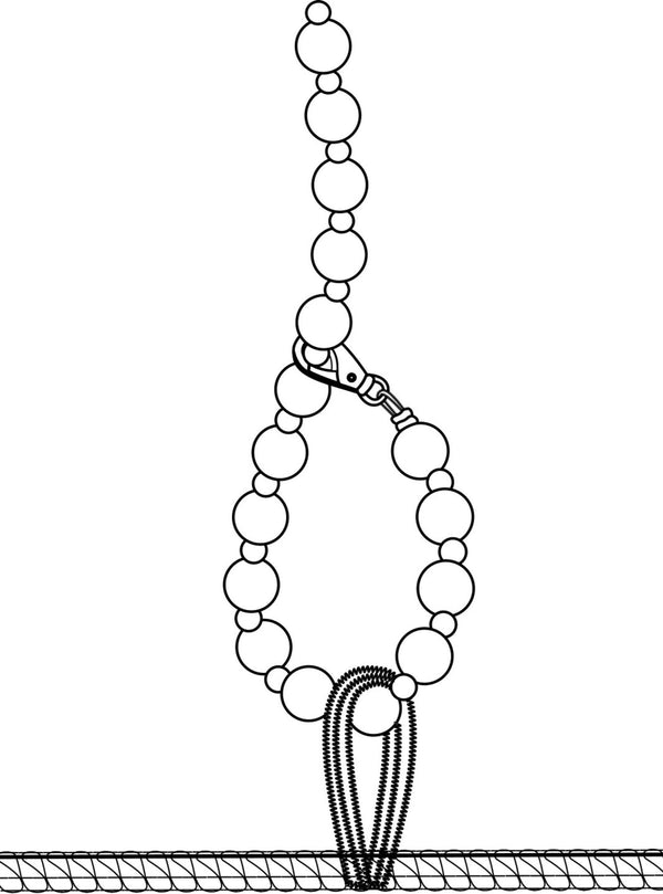 Straps-Body mit Halsband, 2-Wege-Reißverschluss und Kette | Noir Handmade