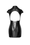 Wetlook Minikleid mit Schnürung und Hakenverschluss | Noir Handmade