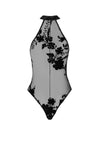 Eleganter Neckholder-Body mit Wildblumenprint und 3-Wege-Reißverschluss | Noir Handmade