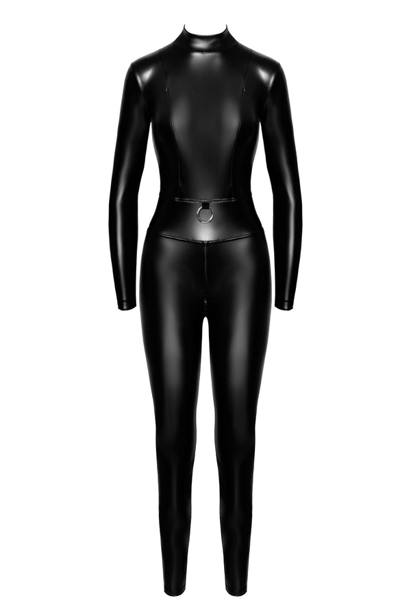 Powerwetlook Catsuit mit rückseitigem Reißverschluss | Noir Handmade