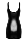 Wetlook Minikleid mit seitlicher Öffnung und Spitzendetails | Noir Handmade