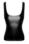 Trägertop mit glänzender Oberfläche und elastischer Passform | Noir Handmade