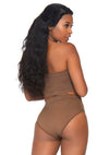 Hautfarbenes verführerisches Dessous Set mit geripptem Design von Leg Avenue – Ansicht 2