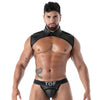 Schwarzes Neoprene Collar-Harness von TOF Paris