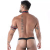 Roter Neoprene Snap Thong mit Second Skin Effekt von TOF Paris – Ansicht 4