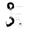 Schwarze elegante Handfesseln mit weichem Plüschbesatz von Ouch! by Shots – Ansicht 6
