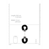 Schwarze elegante Handfesseln mit weichem Plüschbesatz von Ouch! by Shots – Ansicht 7