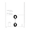 Schwarze elegante Handfesseln mit weichem Kunstfell Besatz von Ouch! by Shots – Ansicht 7