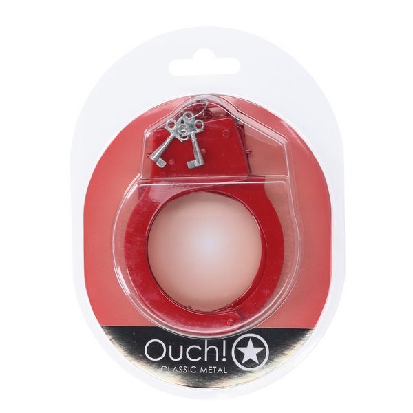 Rotes verspieltes glänzendes Fessel Accessoire für leidenschaftliche Rollenspiele von Ouch! by Shots – Ansicht 2