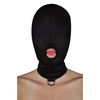 Schwarze mysteriöse Gesichtsmaske mit robustem Metallschlüsselring von Ouch! by Shots