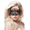 Schwarze filigrane Augenmaske im kunstvollen venezianischen Design von Ouch! by Shots