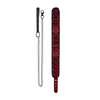 Rotes aufregendes Halsband mit markantem Rautenmuster und Kette von Ouch! by Shots – Ansicht 5