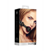 Schwarzer aufregender Ballknebel mit elegantem Rautenmuster von Ouch! by Shots – Ansicht 2