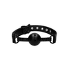 Schwarzer aufregender Ballknebel mit elegantem Rautenmuster von Ouch! by Shots – Ansicht 4