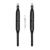 Schwarze glamouröse Knöchelmanschetten mit funkelnden Diamantnieten von Ouch! by Shots – Ansicht 5
