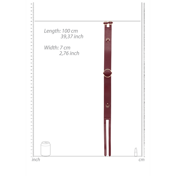 Roter eleganter Taillengürtel in hochwertiger Lederoptik von Ouch! by Shots – Ansicht 6