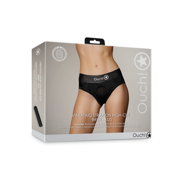 Schwarzer eleganter Slip Boxer für intensives Strap On Vergnügen | Ouch! by Shots