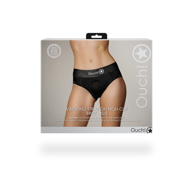 Schwarzer eleganter Slip Boxer für intensives Strap On Vergnügen | Ouch! by Shots