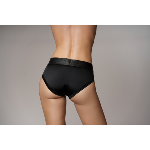 Schwarzer eleganter Slip Boxer für intensives Strap On Vergnügen | Ouch! by Shots