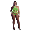 Grüner verführerischer UV-aktiver Body mit antikem Ausschnitt von Ouch! by Shots – Ansicht 8