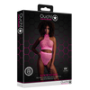 Pinkes leuchtendes Set mit Stehkragen und High Waist Slip von Ouch! by Shots – Ansicht 2