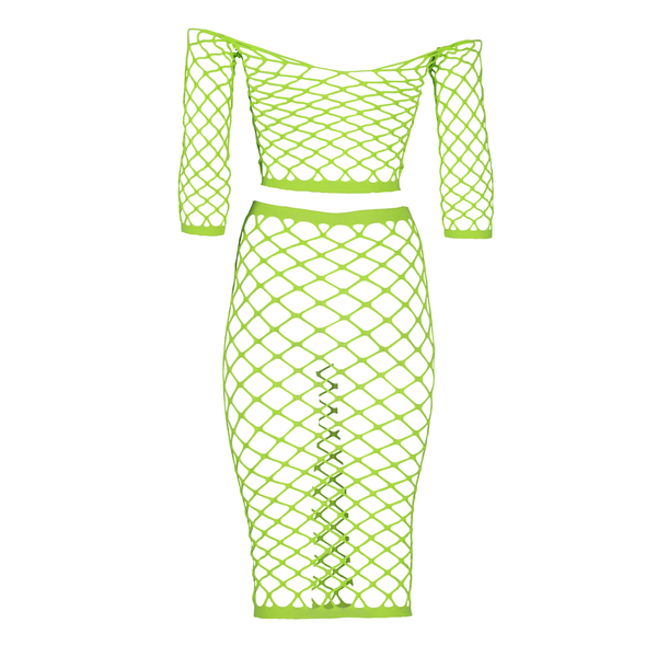 Grünes verführerisches Neon Set für aufregende Clubnächte von Ouch! by Shots – Ansicht 7