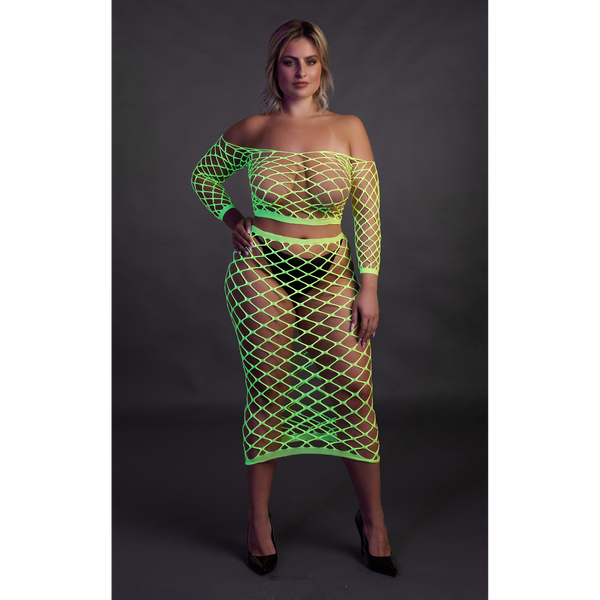Grünes verführerisches Neon Set für aufregende Clubnächte von Ouch! by Shots – Ansicht 11