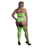 Grünes verführerisches Neon Set mit passenden Netzstrümpfen von Ouch! by Shots – Ansicht 10