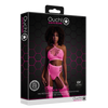 Pinkes leuchtendes zweiteiliges Neon Set mit Crop Top von Ouch! by Shots – Ansicht 2