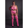 Pinkes leuchtendes zweiteiliges Neon Set mit Crop Top von Ouch! by Shots – Ansicht 11