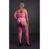Pinkes leuchtendes zweiteiliges Neon Set mit Crop Top von Ouch! by Shots – Ansicht 12