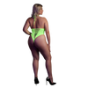 Grüner leuchtender High Cut Body mit elegantem Halterneck Design von Ouch! by Shots – Ansicht 10