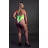 Grüner leuchtender High Cut Body mit elegantem Halterneck Design von Ouch! by Shots – Ansicht 12