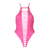 Pinker leuchtender High Cut Body mit elegantem Halterneck Design von Ouch! by Shots – Ansicht 13