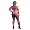 Pinker leuchtender High Cut Body mit elegantem Halterneck Design von Ouch! by Shots – Ansicht 10