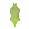 Grüner leuchtender Halterneck Body mit faszinierendem UV Effekt von Ouch! by Shots – Ansicht 6