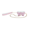 Pinkes aufregendes glamouröses Halsband mit passender eleganter Führleine von Ouch! by Shots – Ansicht 4