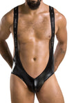 Herren-Body Ouvert mit Gummibändern und Wetlook-Detail | Passion Menswear