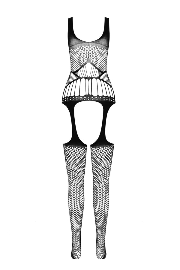Netz-Catsuit ouvert mit offener Schrittpartie und Brustbereich | Passion