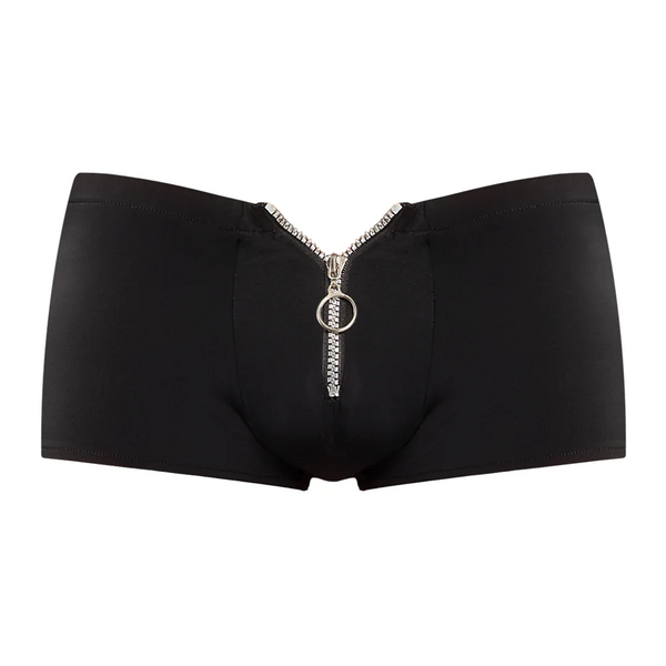 Verführerische Herren-Shorts mit Reißverschluss-Detail- Schwarz | Shots