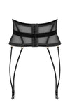 Taillenkorsett mit vertikalen Stäben und Samtdetails | Petite Noir