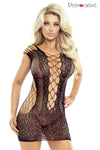 Transparentes Netzminikleid mit elastischer Passform | Provocative