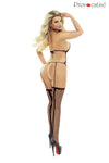 Transparenter Straps-Body mit offenen Cups und Neckholder | Provocative