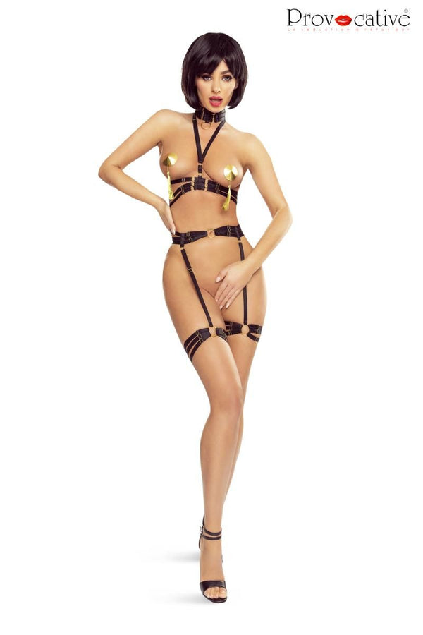 Verstellbares Harness Top aus elastischen Bändern mit Riemendesign | Provocative