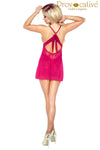 Chemise mit Strass-Dekolletee und verstellbaren Trägern | Provocative