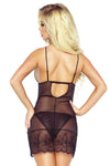 Elegantes Chemise mit verstellbaren Trägern und seitlich gebundenem Tanga | Provocative
