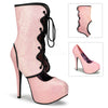 TEEZE-31G Plateau Pumps - Baby Pink von Bordello