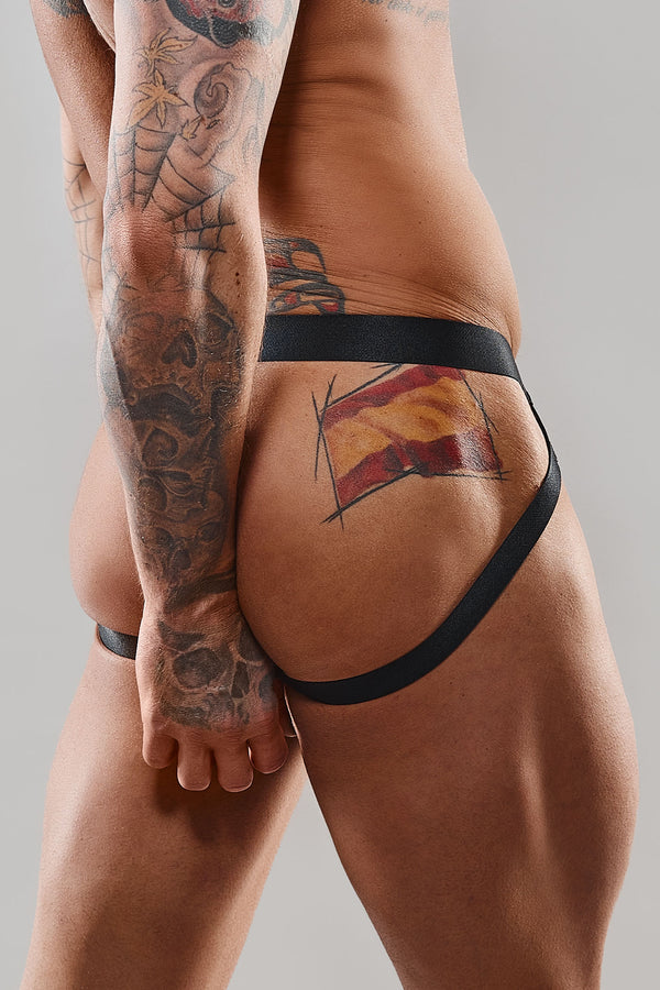 Herren-Jockstrap mit Vinyl-Einsatz - SR-Zebra | Regnes Fetish Planet